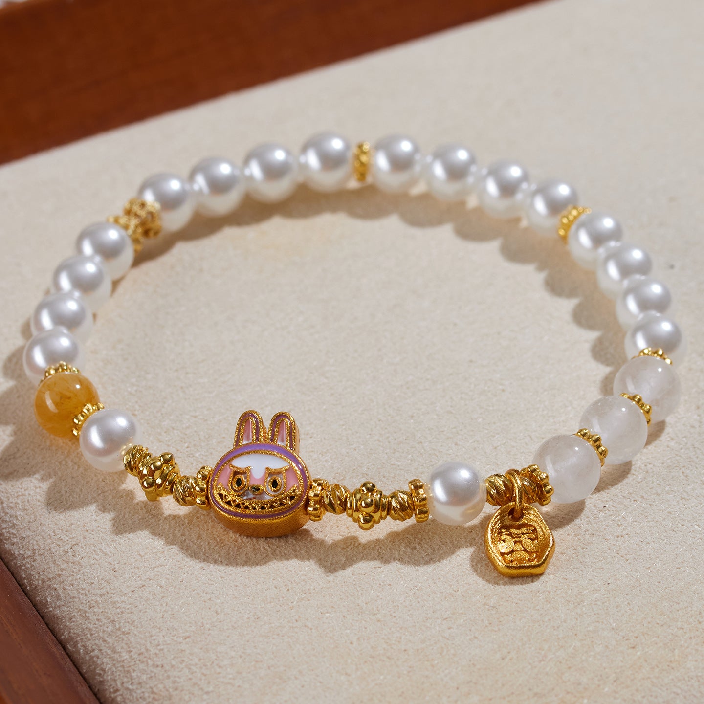 Pure White Crystal Bead Bracelet | Spiritual Clarity & Protective Energy