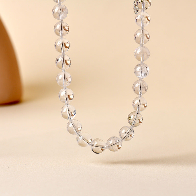 Natural White Crystal Collarbone Necklace|Spiritual Purification & Elegance Energy Jewelry