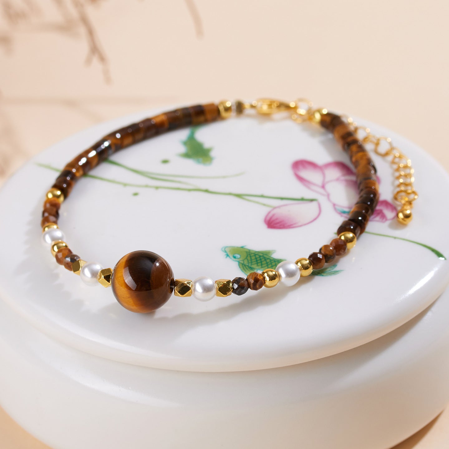 Natural Tiger Eye Stone Bracelet - Courage & Wealth Amulet for Women