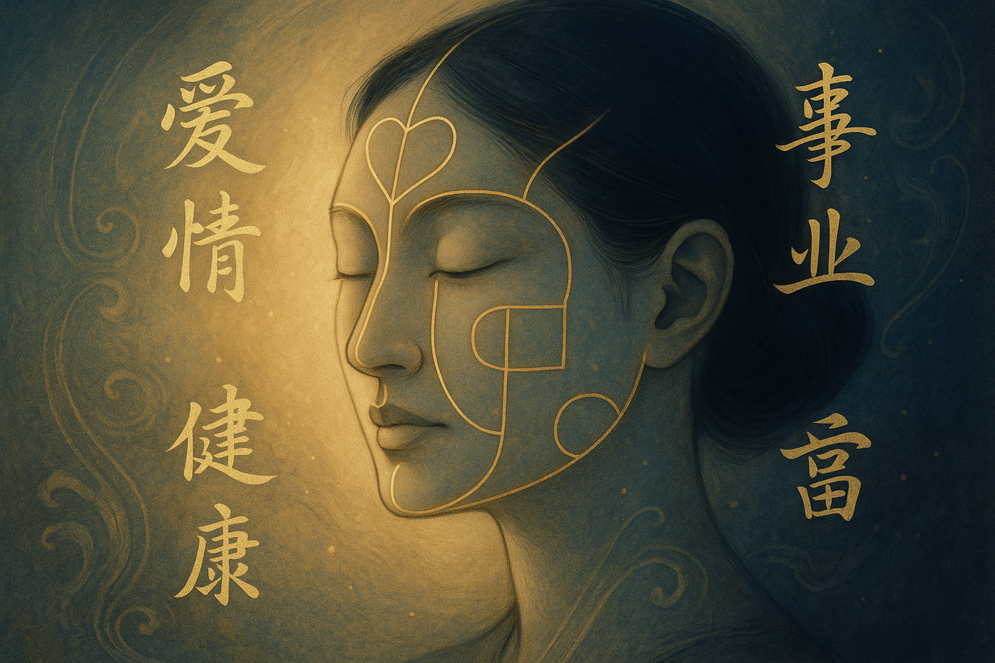 面相分析能看出人生的爱情、事业、健康、财富