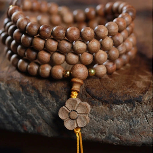 Old Sandalwood Prayer Beads Bracelet – Feng Shui Talisman