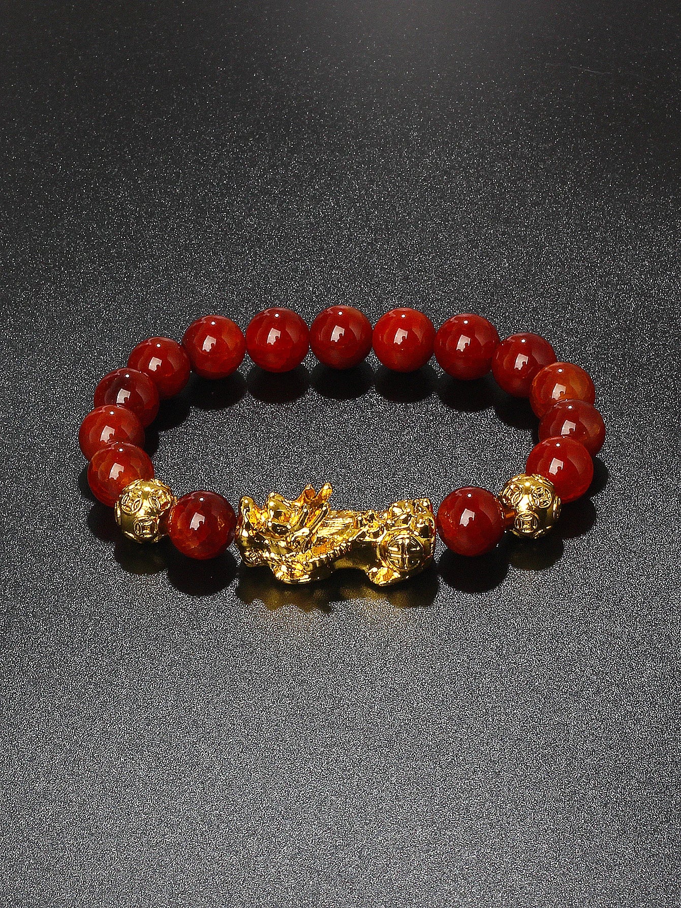 Gold Color Pi Xiu Bracelets Women Feng Shui Obsidian Wealth Pi Yao Bracelets Men 10m Dragon Mantra Bead Bangle Lucky Jewelry New
