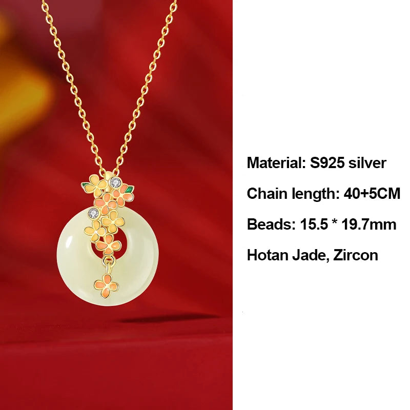 和田玉·桂花平安扣手链|淡雅自然 开运护身