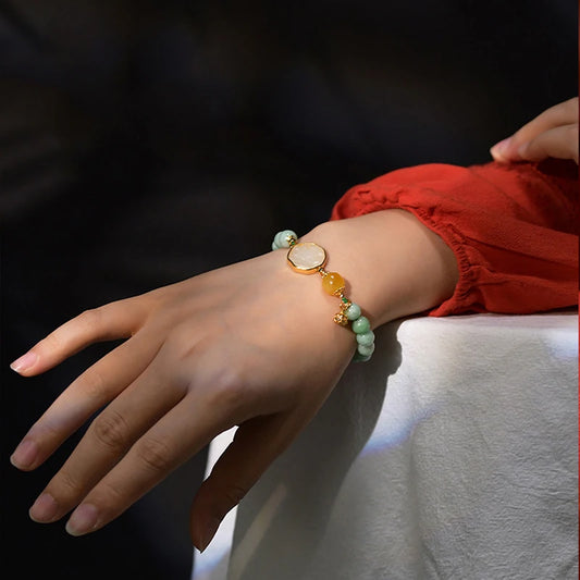 Hand-Braided White Jade Bracelet|Adjustable Delicate Gift