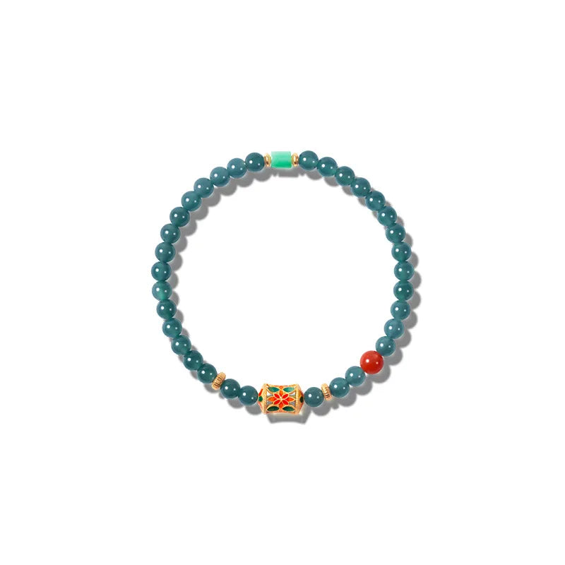 Hotan Jade & Tibetan Silver Bracelet — Light Luxury Amulet