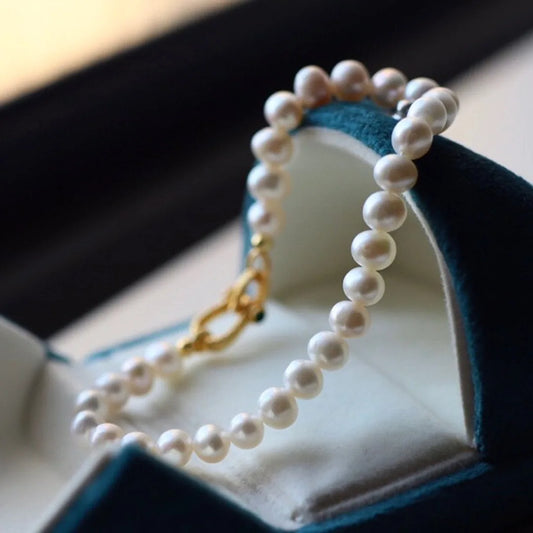 Freshwater Pearl 5-6mm Classic Beaded Bracelet — Grace & Luck