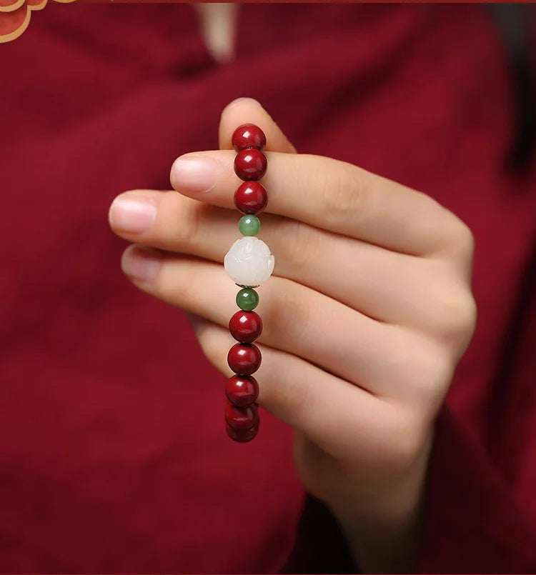 High-grade Jewelry Peace and Joy Bracelet Female Lucky Beads Year Of Life Bracelet Amulet Attracts Wealth