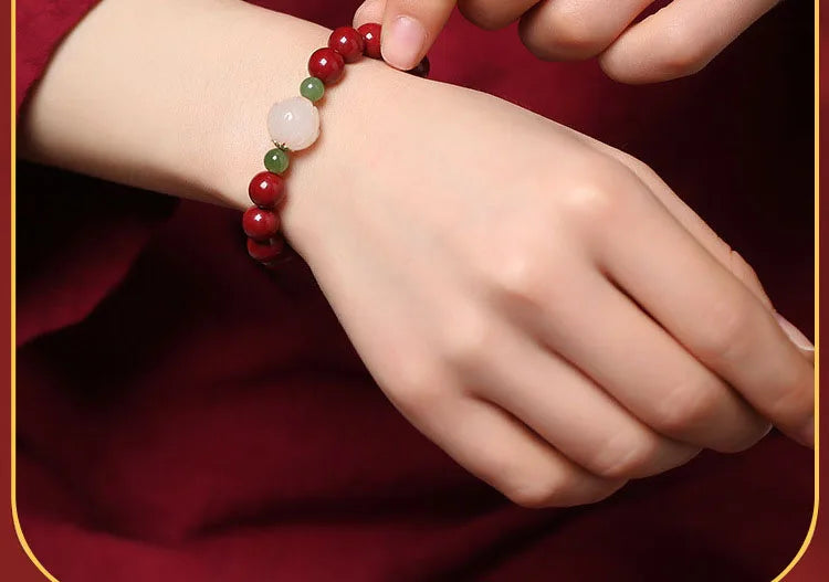 High-grade Jewelry Peace and Joy Bracelet Female Lucky Beads Year Of Life Bracelet Amulet Attracts Wealth