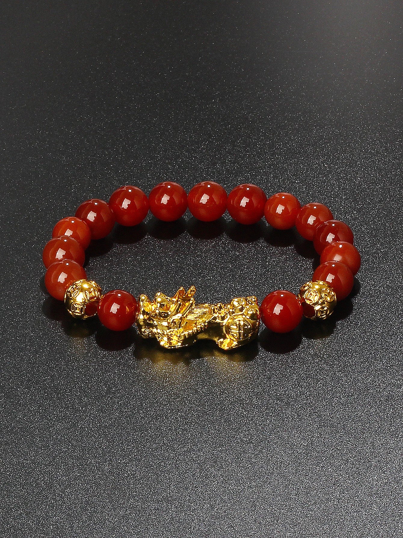 Gold Color Pi Xiu Bracelets Women Feng Shui Obsidian Wealth Pi Yao Bracelets Men 10m Dragon Mantra Bead Bangle Lucky Jewelry New