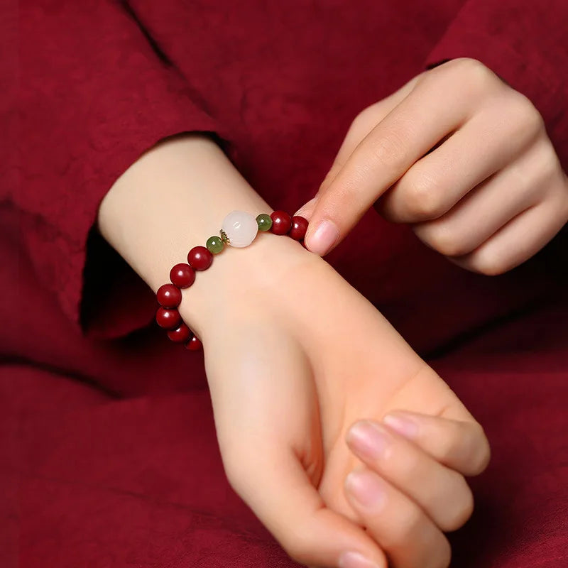 High-grade Jewelry Peace and Joy Bracelet Female Lucky Beads Year Of Life Bracelet Amulet Attracts Wealth