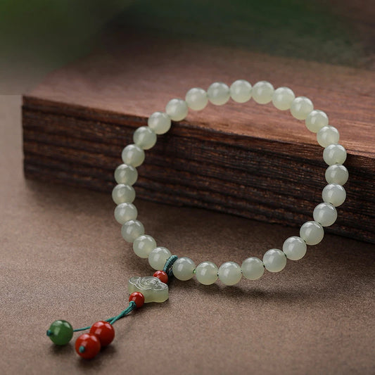 Multi‑Layer Hetian Jade & Agate Stack Bracelet — New Chinese Elegance