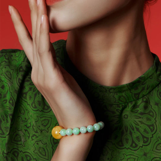 Timeless S925 18K Gold-Plated Beaded Bracelet — Statement Elegance