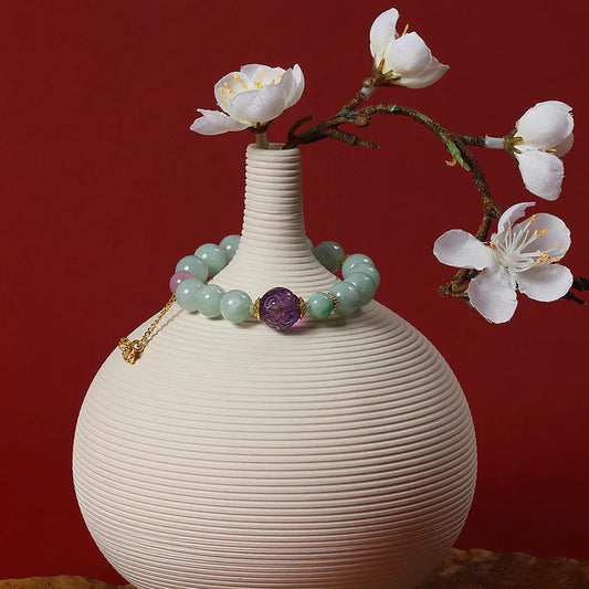 天然和田玉原创女士手链|母亲节开运护身礼物