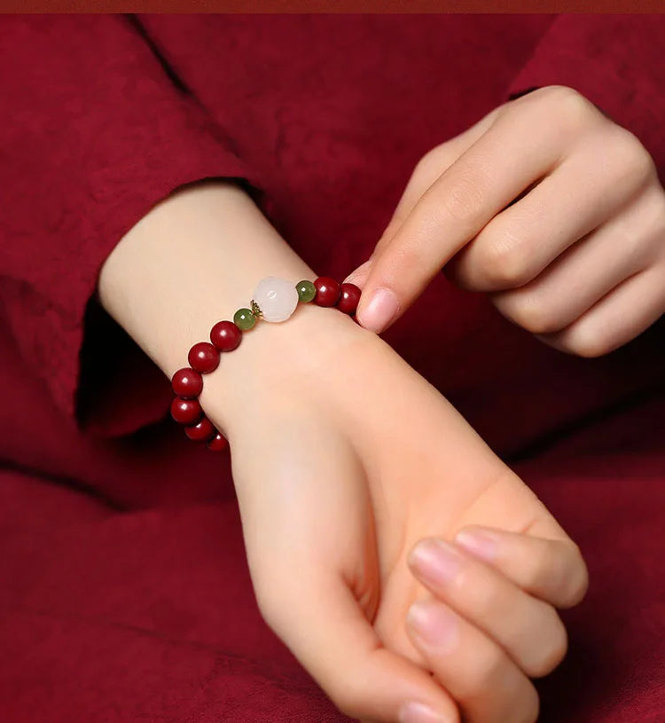 High-grade Jewelry Peace and Joy Bracelet Female Lucky Beads Year Of Life Bracelet Amulet Attracts Wealth