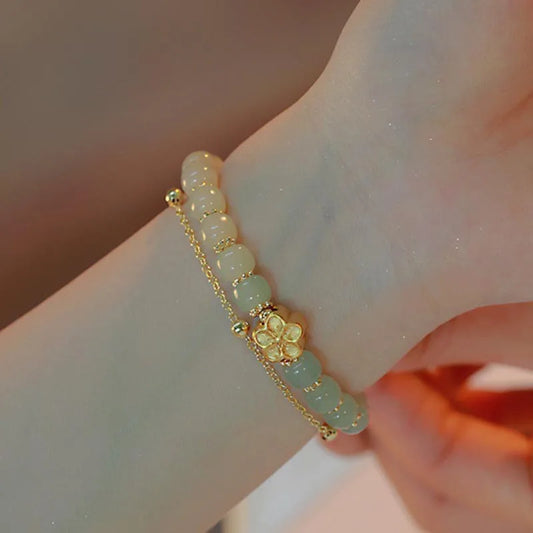 Lucky Hetian Jade Antique Bracelet – Auspicious Feminine Charm
