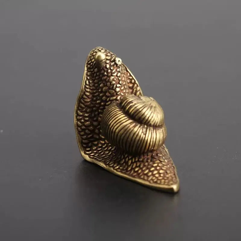 Solid Copper Snail Ornaments Brass Simulation Animal Figurines Tea Pet Miniatures Home Decorations Feng Shui Gift
