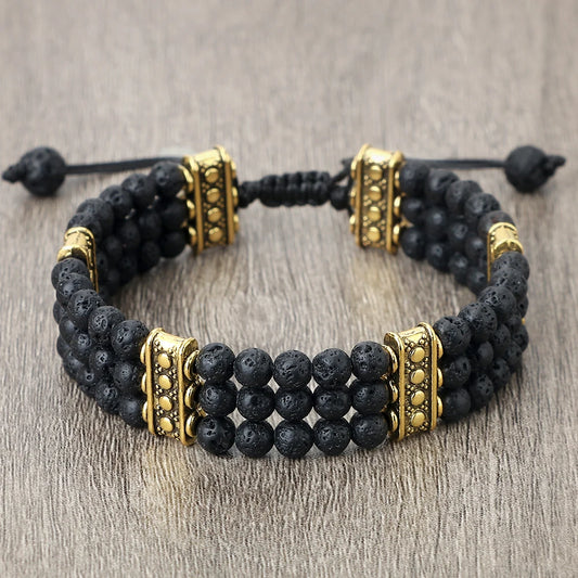 4mm虎眼石三层编织手链|灵性护身开运手环