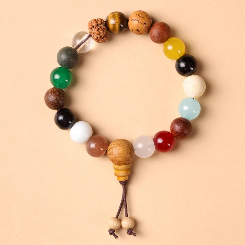 Bodhi 18-Seed Multi-Treasure Temple Bracelet – Feng Shui Amulet
