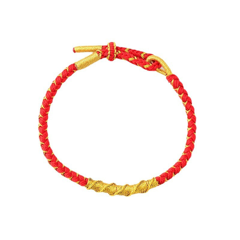 Handwoven Snake Zodiac Red Rope Bracelet for Good Luck and Tai Sui Protection in 2025