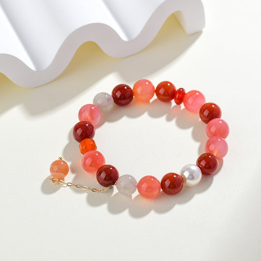 Nanhong Agate Sagittarius Zodiac Bracelet | Spiritual Protection & Adventure Luck Charm