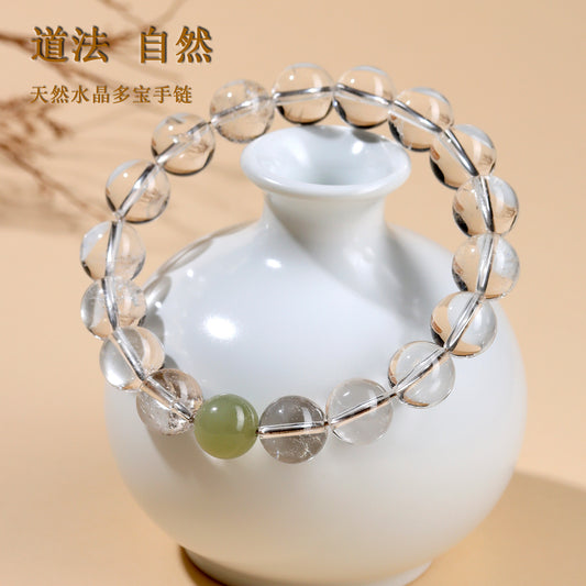 Natural White Crystal Five Elements Balance Bracelet | Harmony for Couples