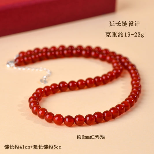 Natural Red Agate Zodiac Necklace & Multi-layer Bracelet | Adjustable Spiritual Jewelry for Women