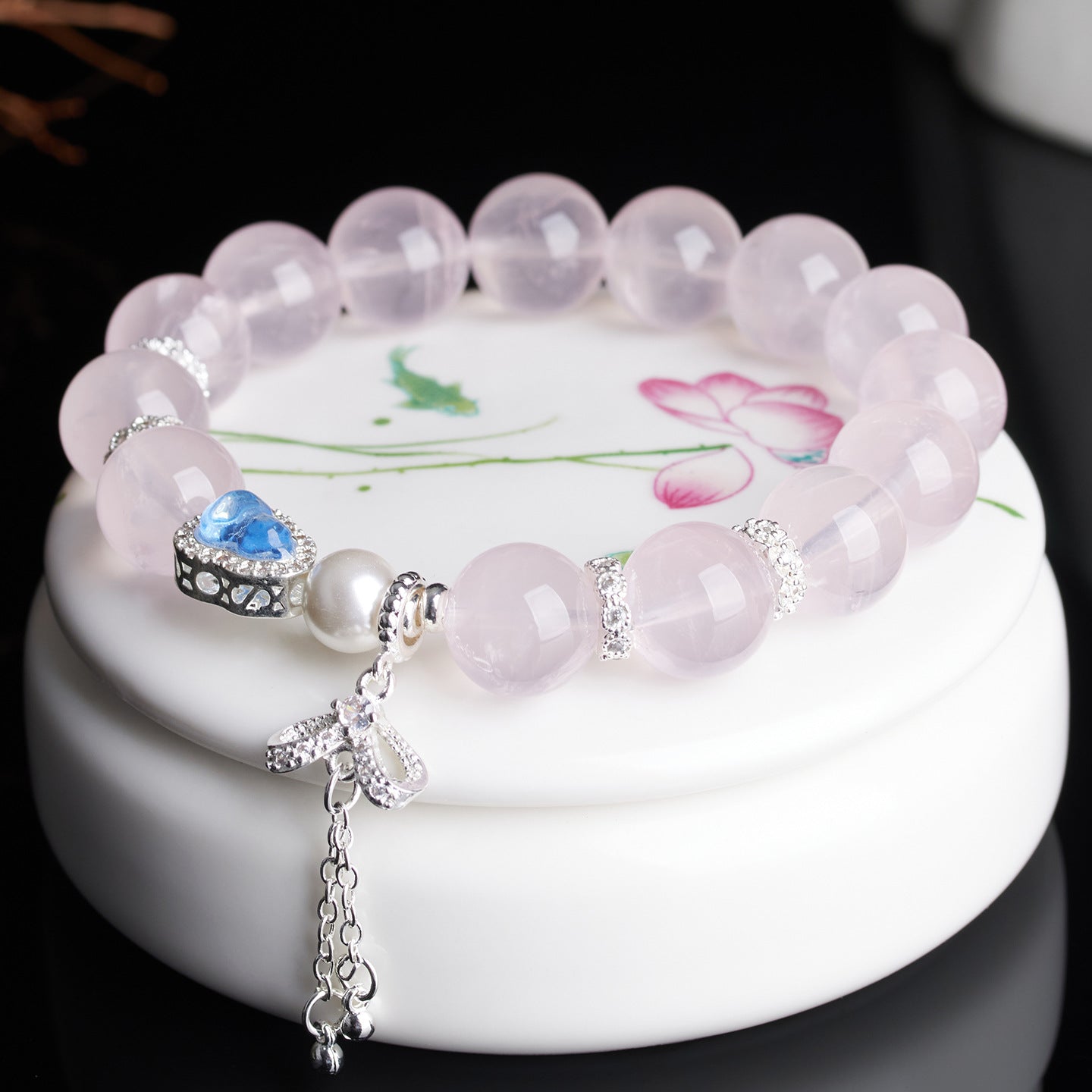 Natural Mozambique Starlight Pink Crystal Fortune Bracelet for Women - Love & Wealth Attraction