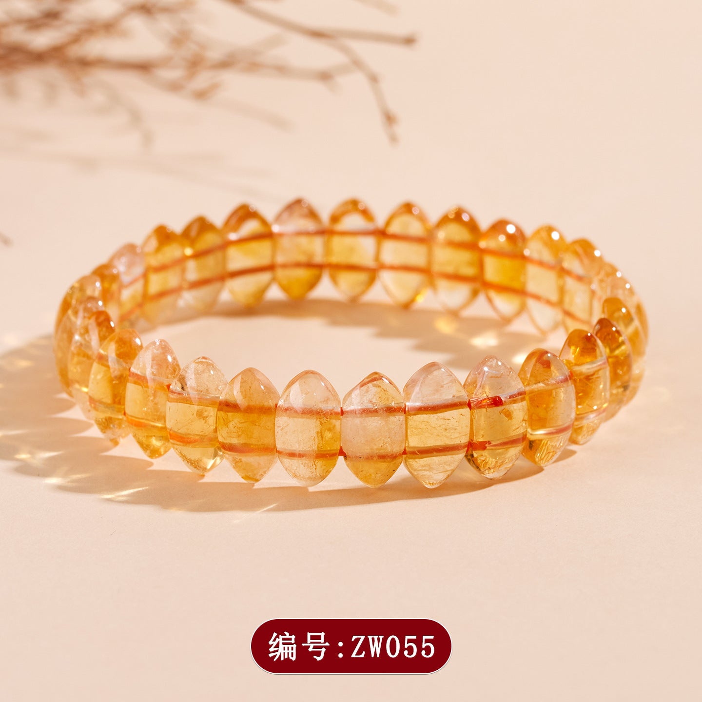 Yellow Pagoda Crystal Bracelet - Natural Crystal Hand String for Women with Fashion Design