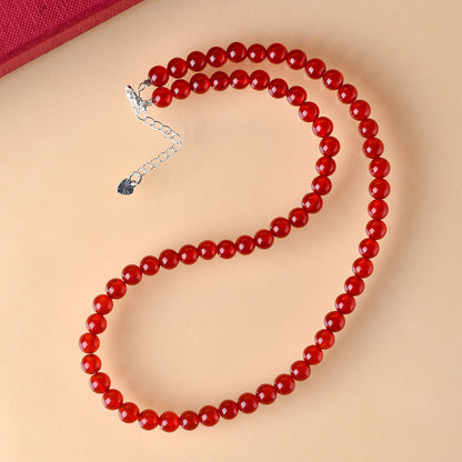 Natural Red Agate Zodiac Necklace & Multi-layer Bracelet | Adjustable Spiritual Jewelry for Women