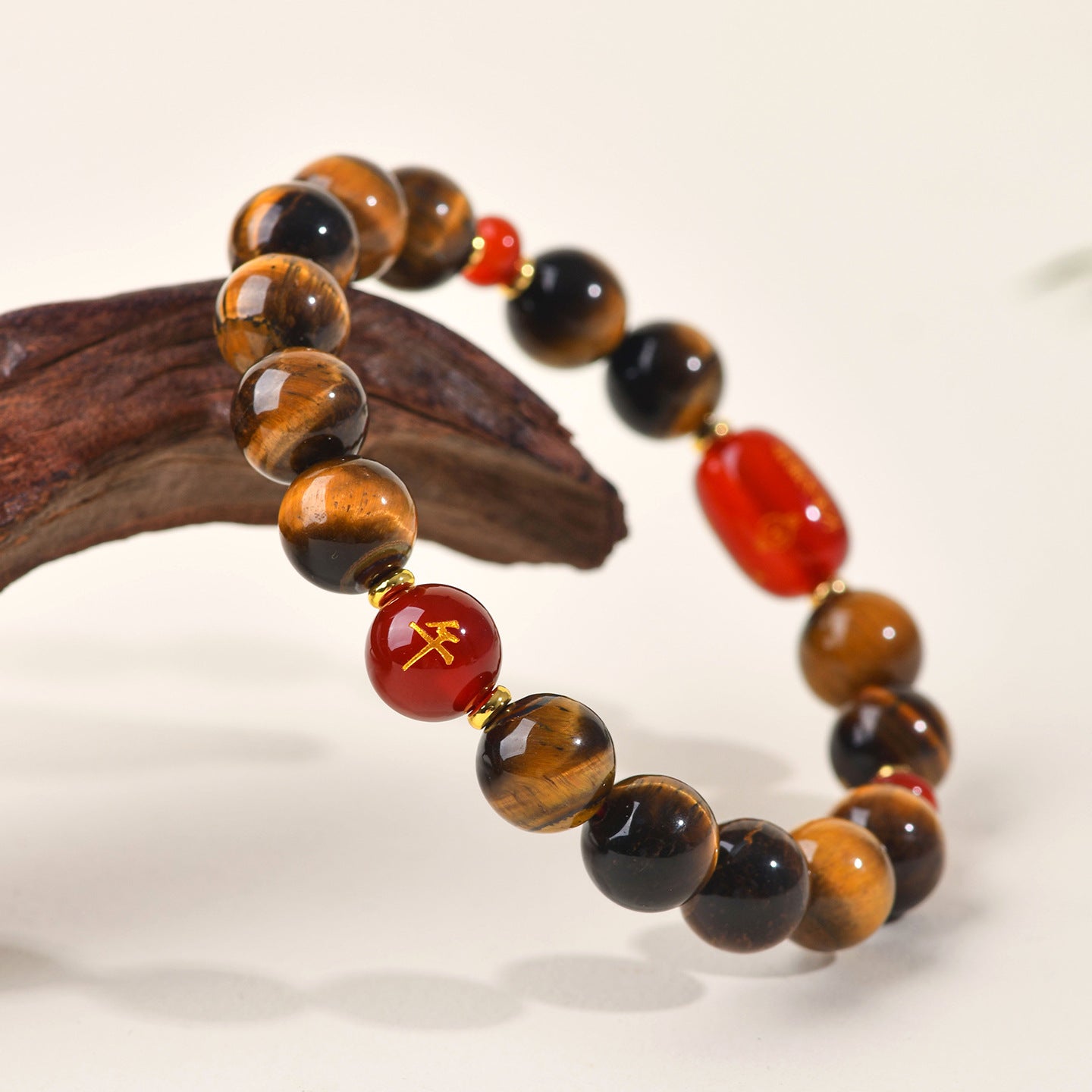 Natural Yellow Tiger Eye Tai Sui Bracelet - Zodiac Year Wealth Protection Unisex Design