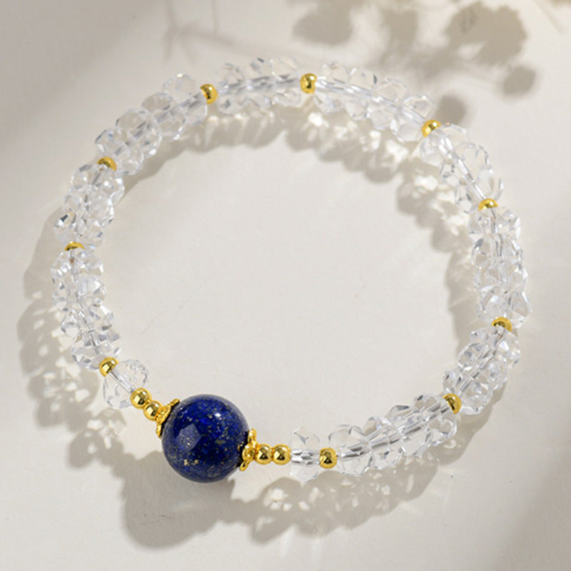 Natural White Crystal Zodiac Guardian Bracelet | Energy Stone for Protection & Harmony