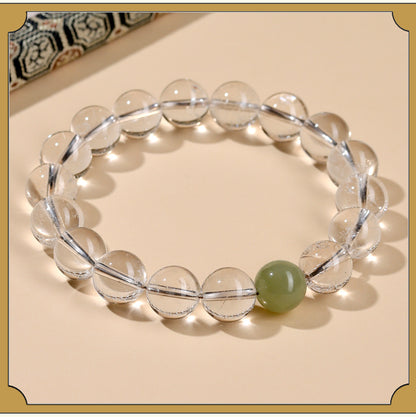 Natural White Crystal Five Elements Balance Bracelet | Harmony for Couples