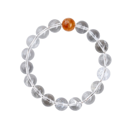Natural White Crystal Five Elements Balance Bracelet | Harmony for Couples