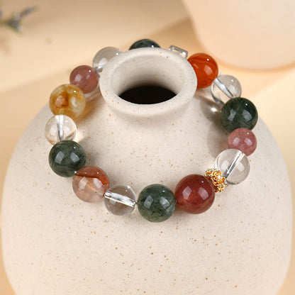 Natural Crystal Multi-Gemstone Couple Bracelet | Harmony & Prosperity Talisman