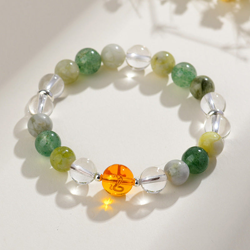 Natural Multi-Gemstone Twelve Zodiac Crystal Bracelet - Spiritual Protection & Luck Charm