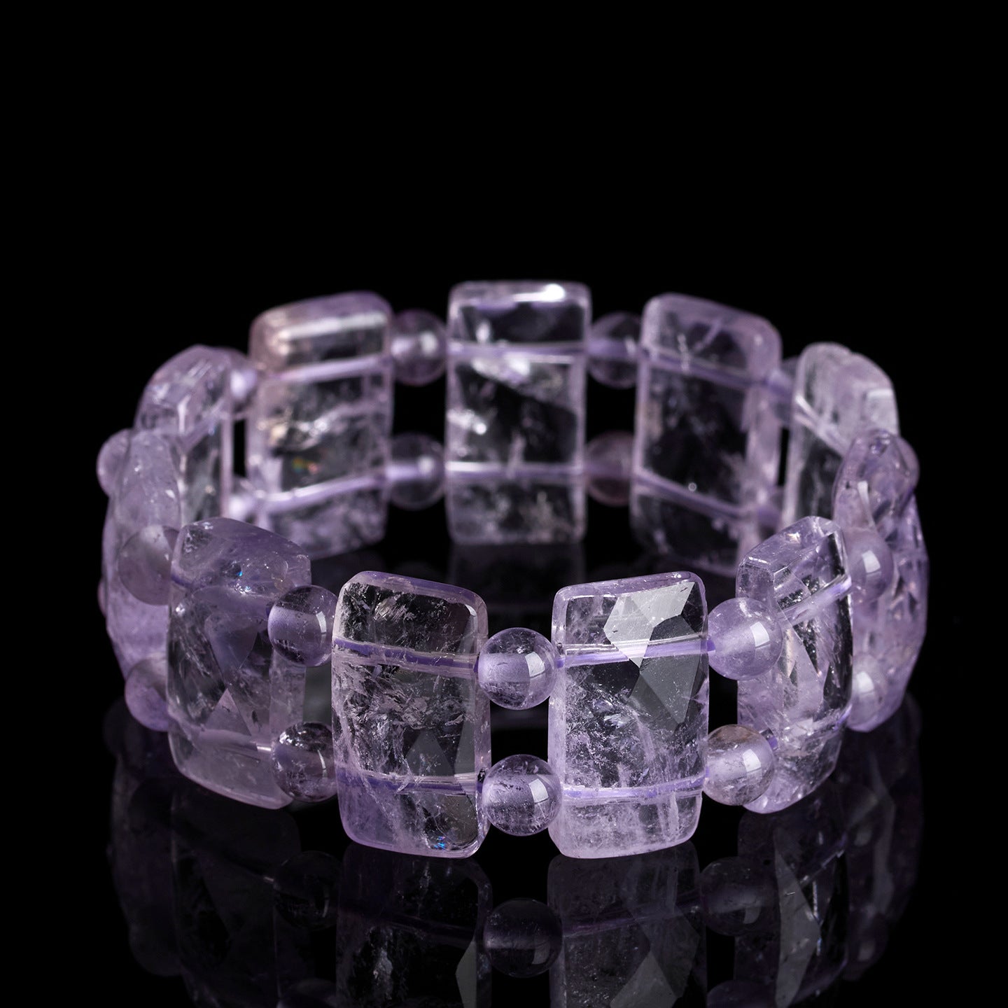 Lavender Amethyst Crystal Bracelet | Spiritual Elegance for Women