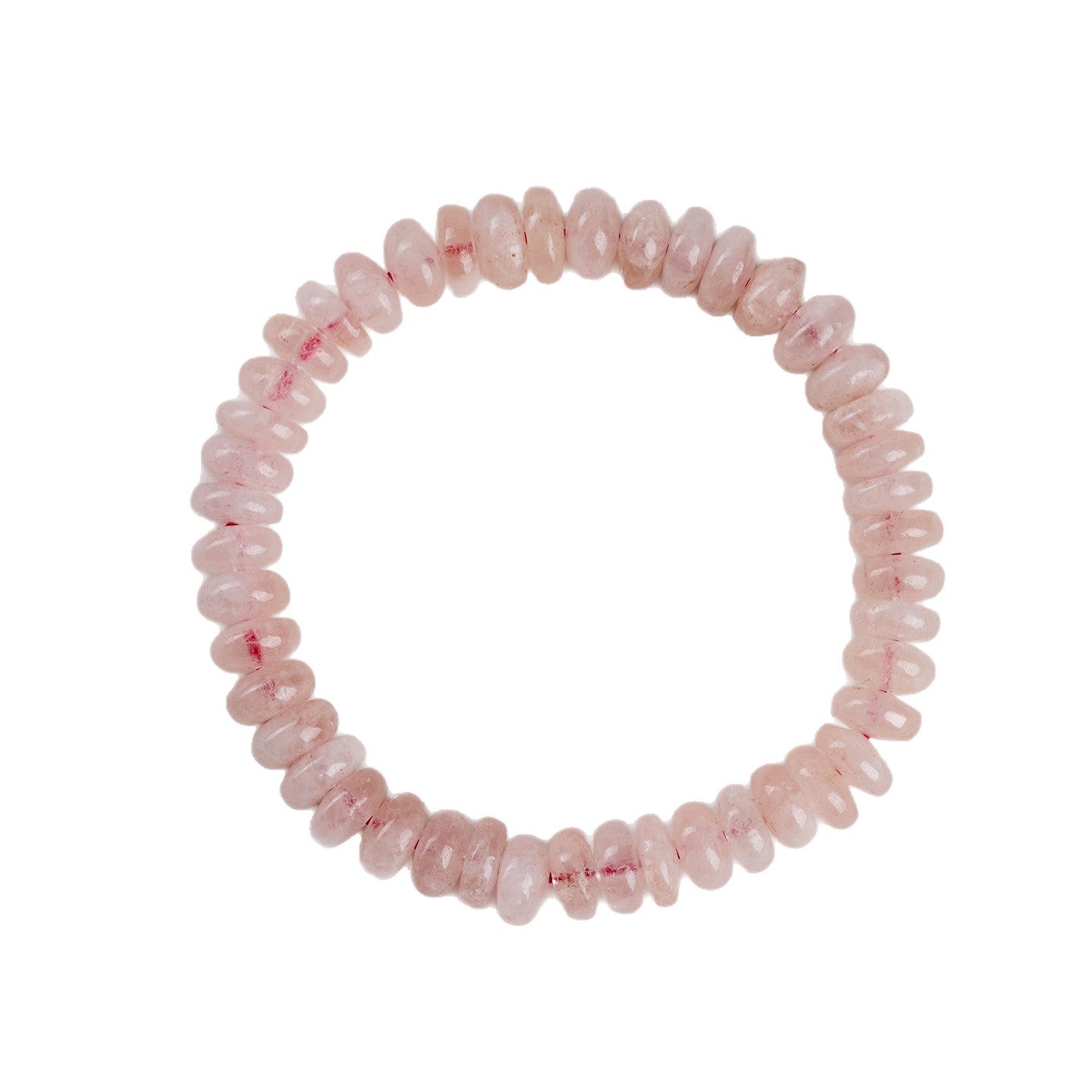 Pink Morganite Single Circle Bracelet | New Chinese Style Love & Fortune Energy
