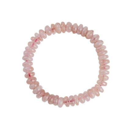 Pink Morganite Single Circle Bracelet | New Chinese Style Love & Fortune Energy