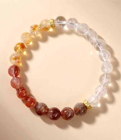 Five Elements Crystal Bracelet - Natural Gemstone Balance for Women