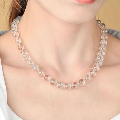 Natural White Crystal Collarbone Necklace｜Spiritual Purification & Elegance Energy Jewelry