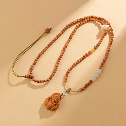 Agarwood Buddhist Prayer Bead Necklace - Zen Meditation Beads for Spiritual Harmony