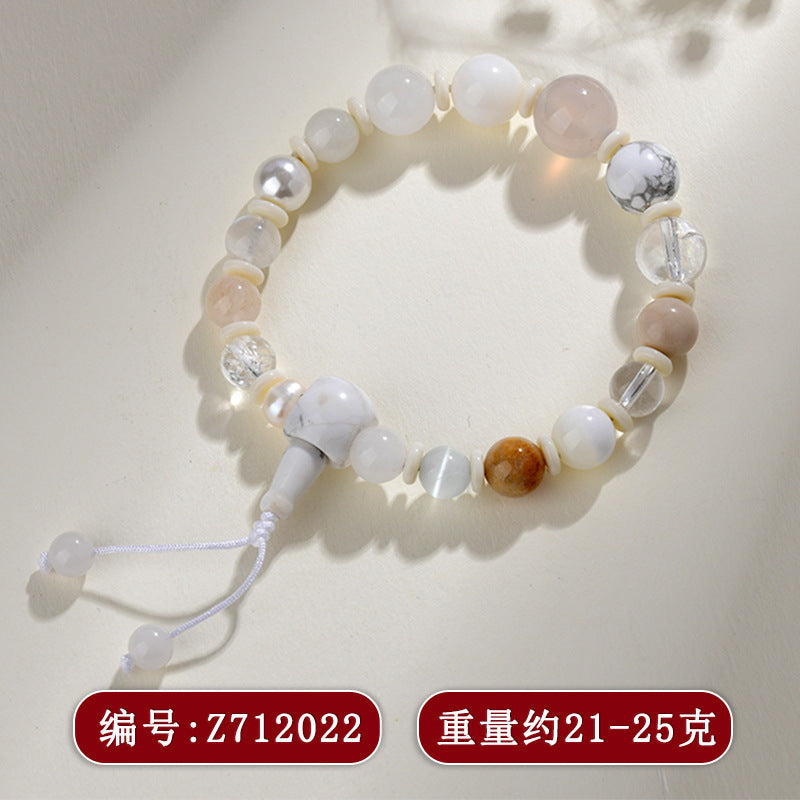 Eighteen Seeds Crystal Five Elements Balancing Bracelet for Unisex Couple Energy Harmony