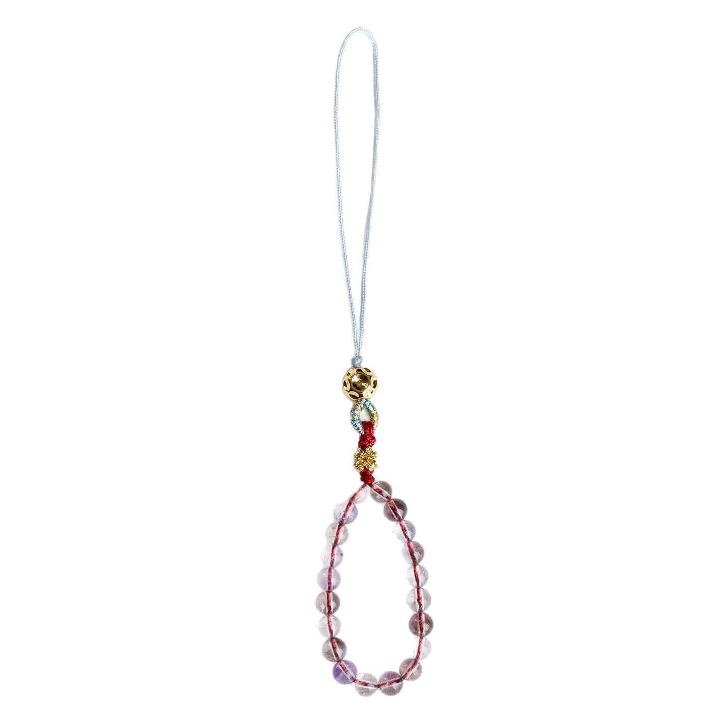 Natural Super Seven Amethyst Phone Chain Pendant – Spiritual Protection & Elegant Energy