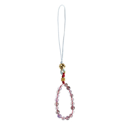 Natural Super Seven Amethyst Phone Chain Pendant – Spiritual Protection & Elegant Energy