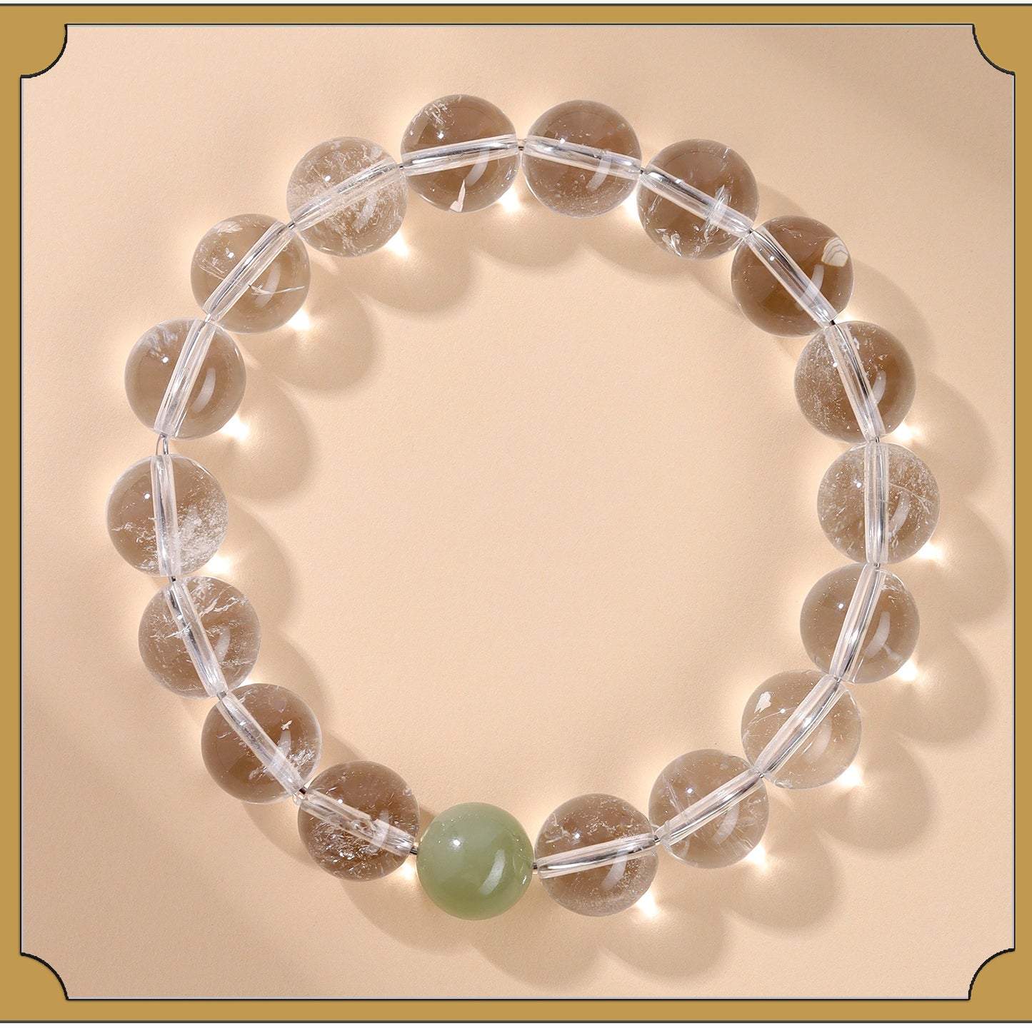 Natural White Crystal Five Elements Balance Bracelet | Harmony for Couples