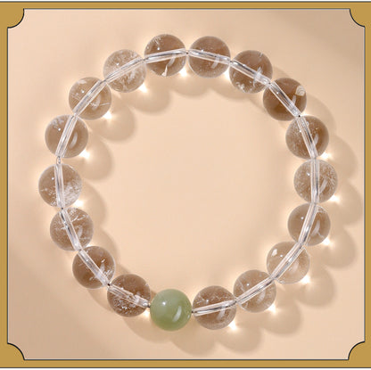 Natural White Crystal Five Elements Balance Bracelet | Harmony for Couples