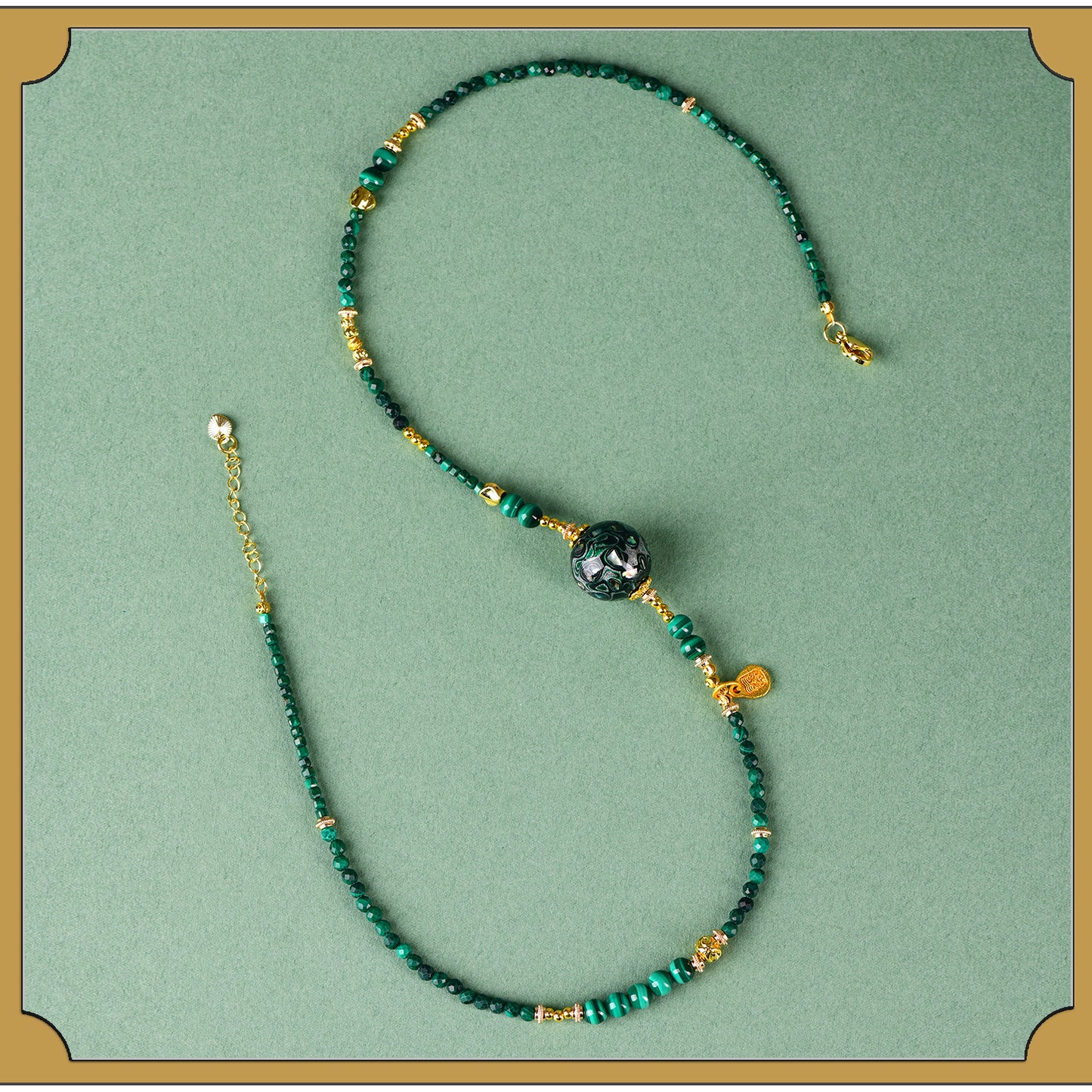 Natural Lacquer Five Elements Crystal Multi-Circle Bracelet & Necklace | Spiritual Balance Energy