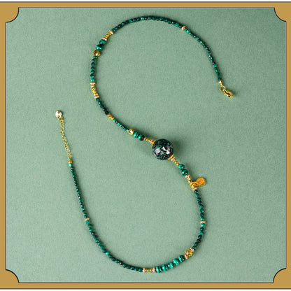 Natural Lacquer Five Elements Crystal Multi-Circle Bracelet & Necklace | Spiritual Balance Energy