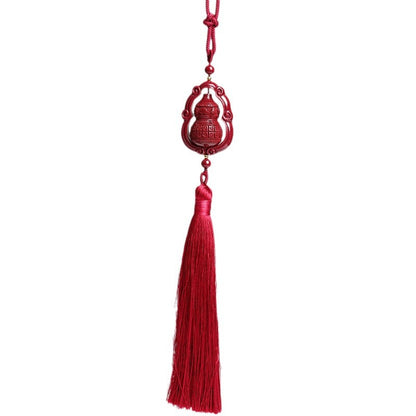 Natural Purple Gold Sand Gourd Car Hanging for Wealth Prosperity and Happiness