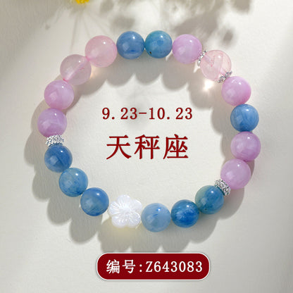 Natural Multi-Gemstone Zodiac Bracelet | Cosmic Energy & Luck Talisman for Women